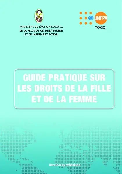 GUIDE PRATIQUE SUR LE DROIT DE LA FEMME ET DE LA FILLE